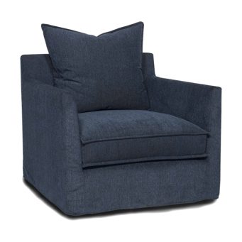 dark blue arm chair