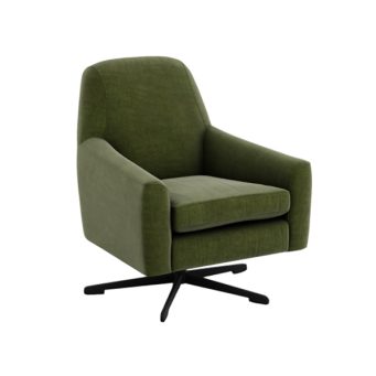 green occasional swivel chair