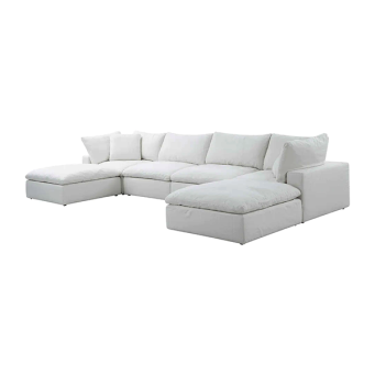 large white sectional sofa